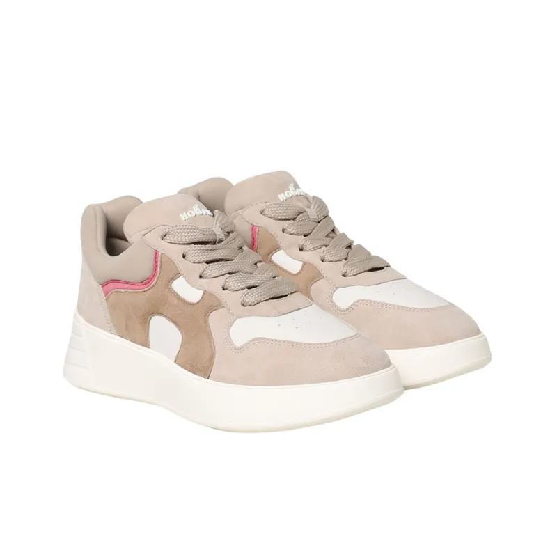HOGAN Rebel Cushioning Low-Top Casual Shoes Women's Beige Umber-1