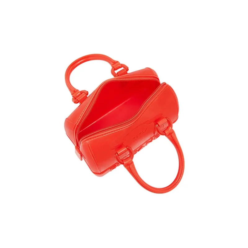 Furla Candy Boston Bag Shoulder Bag Crossbody Bag Handbag Mini Women's Orange Red-3