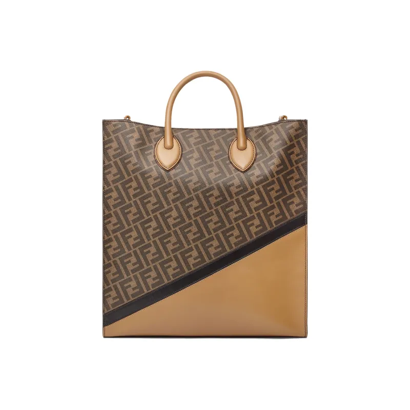 FENDI Cow Leather Shoulder Bag, Crossbody Bag, Handbag Regular Men's Brown-0