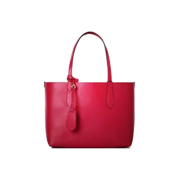 Burberry Calfskin Tote Bag Shopping Bag Handbag Shoulder Bag Women's Red