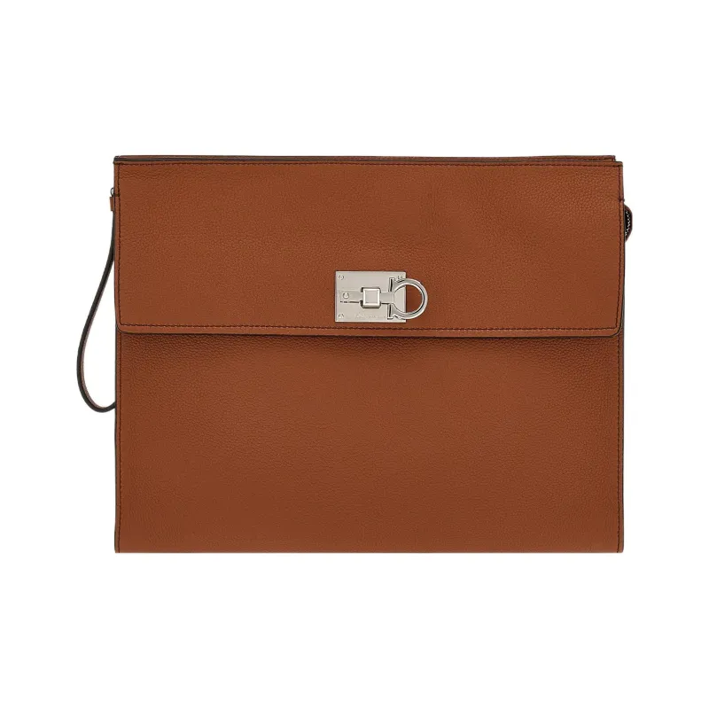 Ferragamo The Studio Large Pouch Black-0