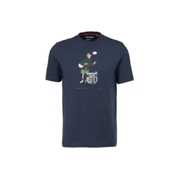 Brompton X BARBOUR T-Shirts Men Marine Blue