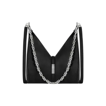 Givenchy Small Cut Out Bag In Box Leather With Chain Black