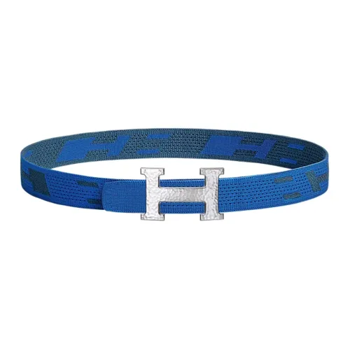 HERMES Leather Belts Men French Blue/Indigo