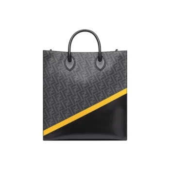FENDI Polyurethane Shoulder Bag, Crossbody Bag, Handbag Regular Men's Black