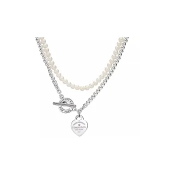 TIFFANY & CO. Return To Tiffany Collection Necklaces Women's Silver/White