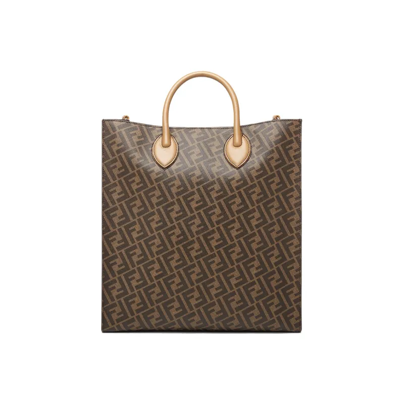 FENDI Cow Leather Shoulder Bag, Crossbody Bag, Handbag Regular Men's Brown-2