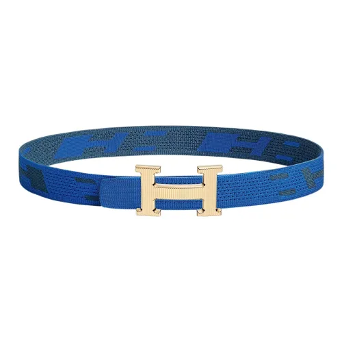 HERMES Leather Belts Men French Blue/Indigo