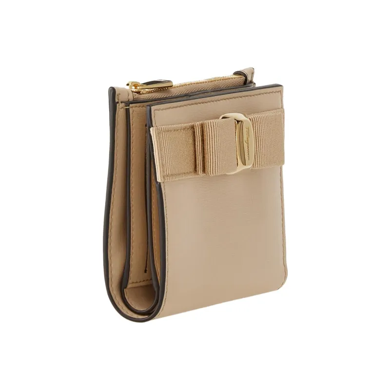 FERRAGAMO Vara Cow Leather Wallet Women's Coffee-2