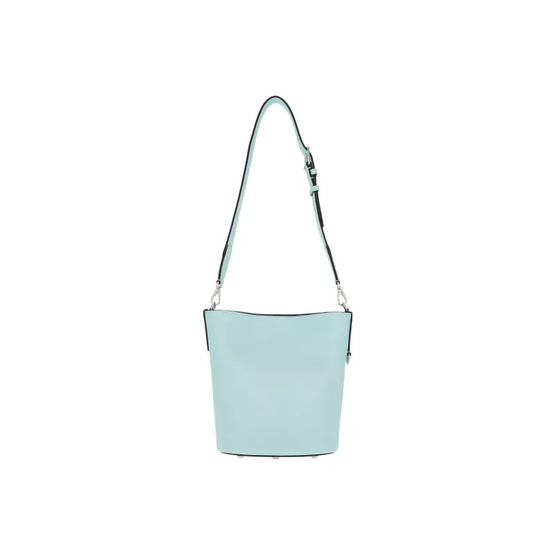 FERRAGAMO Studio Natural Grained Calfskin Bucket Bag Portable Crossbody Bag Shoulder Bag Women's Light Aqua Green-1
