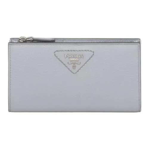 Prada Pink RUIZ Leather Schal Large Size Women's Light Blue