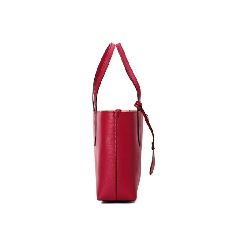 Burberry Calfskin Tote Bag Shopping Bag Handbag Shoulder Bag Women's Red-2