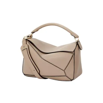 LOEWE Puzzle Soft Grained Calfskin Puzzle Bag Geometric Bag Handbag Shoulder Bag Crossbody Bag Medium Size Women's Sand