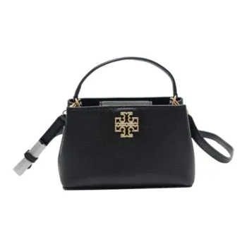 TORY BURCH Britten Grained Cow Leather Shoulder Bag Crossbody Bag Handbags Regular Women's Black/Black Gold