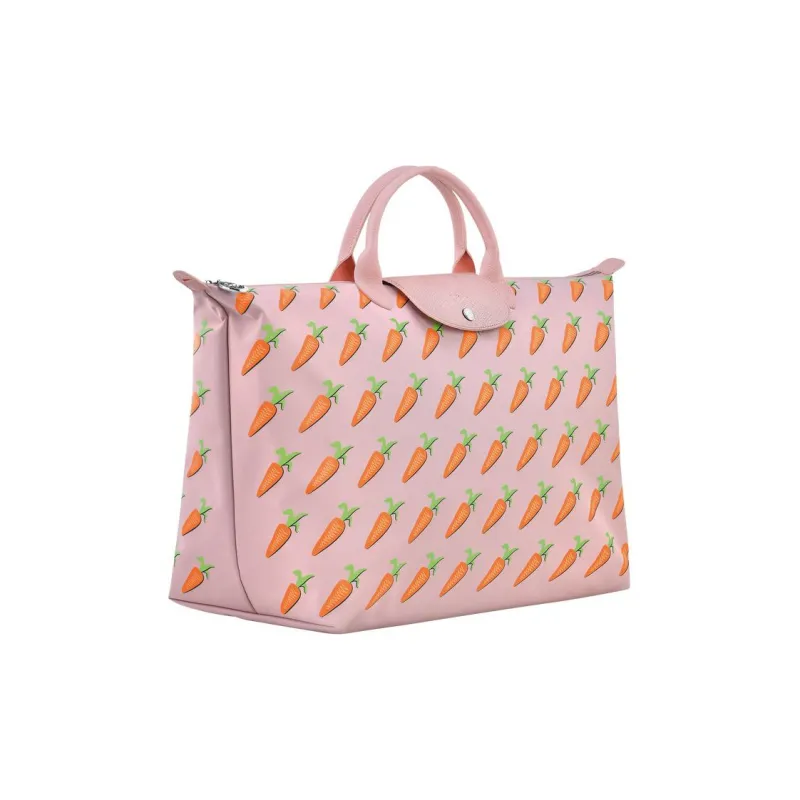 LONGCHAMP Le Pliage Canvas Travel Bag Handbag Large Size Men's Pink-2