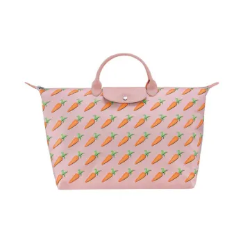 LONGCHAMP Le Pliage Canvas Travel Bag Handbag Large Size Men's Pink