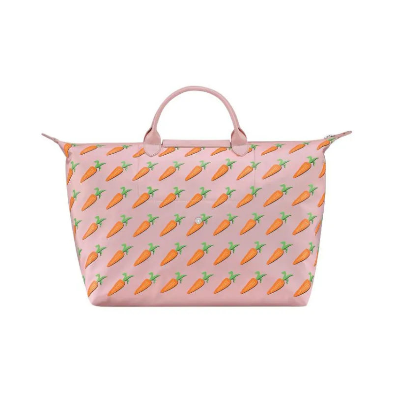 LONGCHAMP Le Pliage Canvas Travel Bag Handbag Large Size Men's Pink-1
