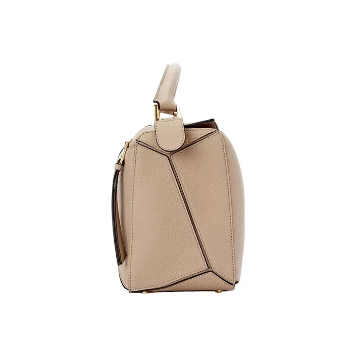 LOEWE Puzzle Soft Grain Calfskin Puzzle Bag Geometric, Handbag, Shoulder Bag, Crossbody Bag Medium Size Women's Sand-3