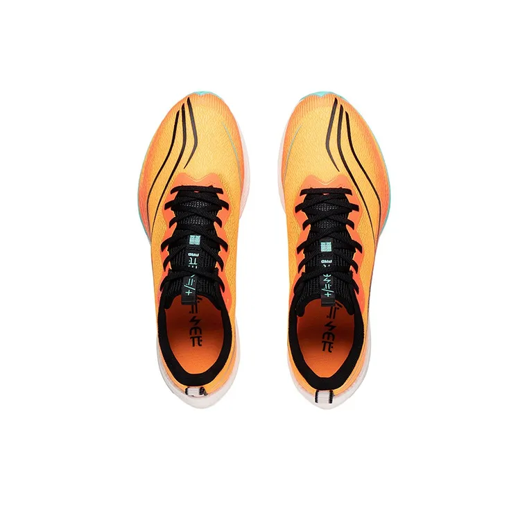 LiNing Red Hare 6 Pro Cushioning Anti Slip And Wear Resistant Low Top Running Shoes Men's Neon Bright Orange-2