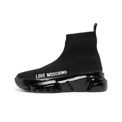 LOVE MOSCHINO Casual Shoes Women's High-Top Black