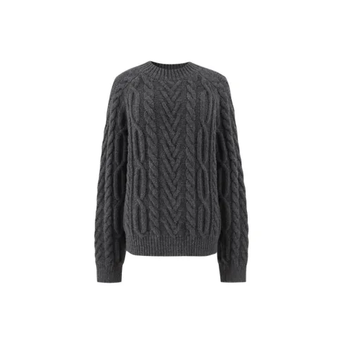 LOOKAST Sweaters Women's Charcoal Gray