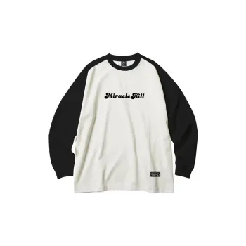 MIRACLE KILL T Shirts Unisex White & Black Sleeves