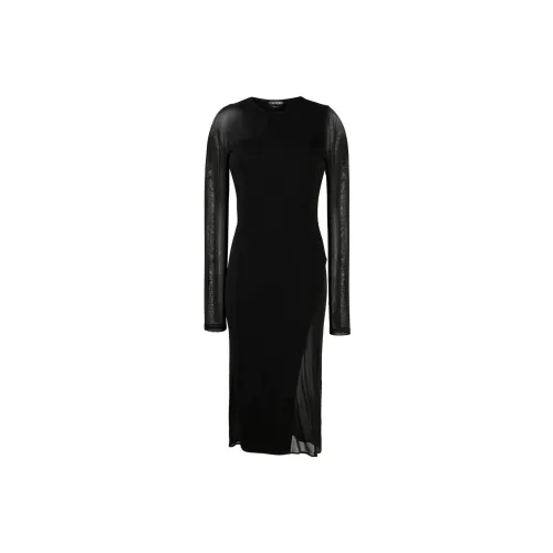 TOM FORD Semi-sheer Panelled Midi Dress