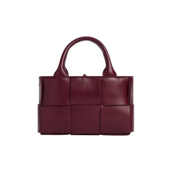 Bottega Veneta ARCO Lamb Leather Tote Bag Shopping Bag Shoulder Bag Crossbody Bag Handbag Extra Mini Women's Burgundy