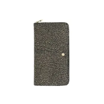 BORBONESE Polyester Wallet Women's Beige/Black