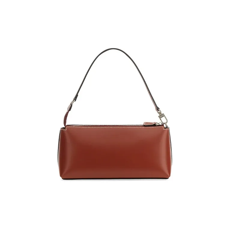 Staud Kaia Cow Leather Handbag Shoulder Bag Women's Dark Brown-2