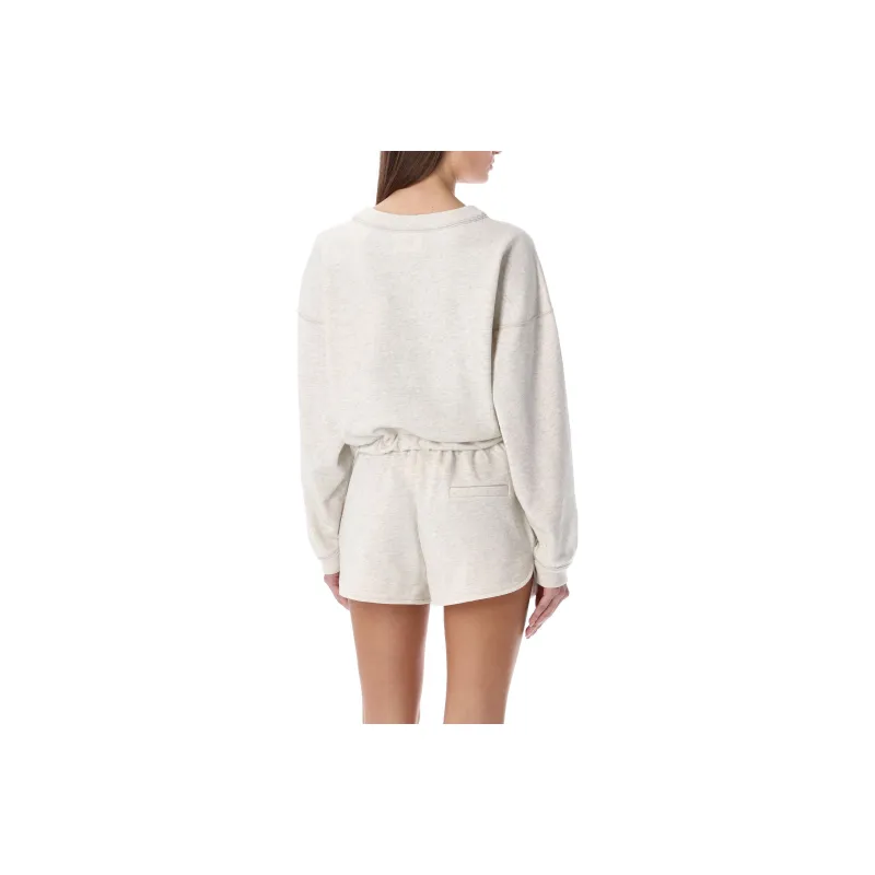 ISABEL MARANT ETOILE Margo Drawstring Cropped Sweatshirt-1