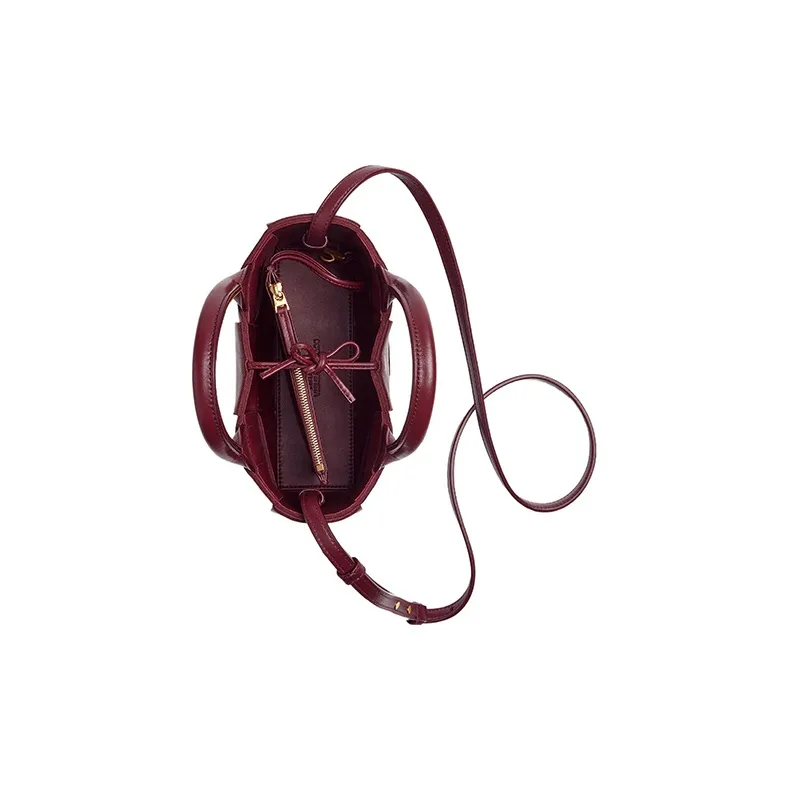 Bottega Veneta ARCO Lamb Leather Tote Bag Shopping Bag Shoulder Bag Crossbody Bag Handbag Extra Mini Women's Burgundy-2
