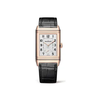 JAEGER-LECOULTRE REVERSO Manual Mechanical Movement Men's Watch 47*28.3mm White Dial 18K Rose Gold Watch Case