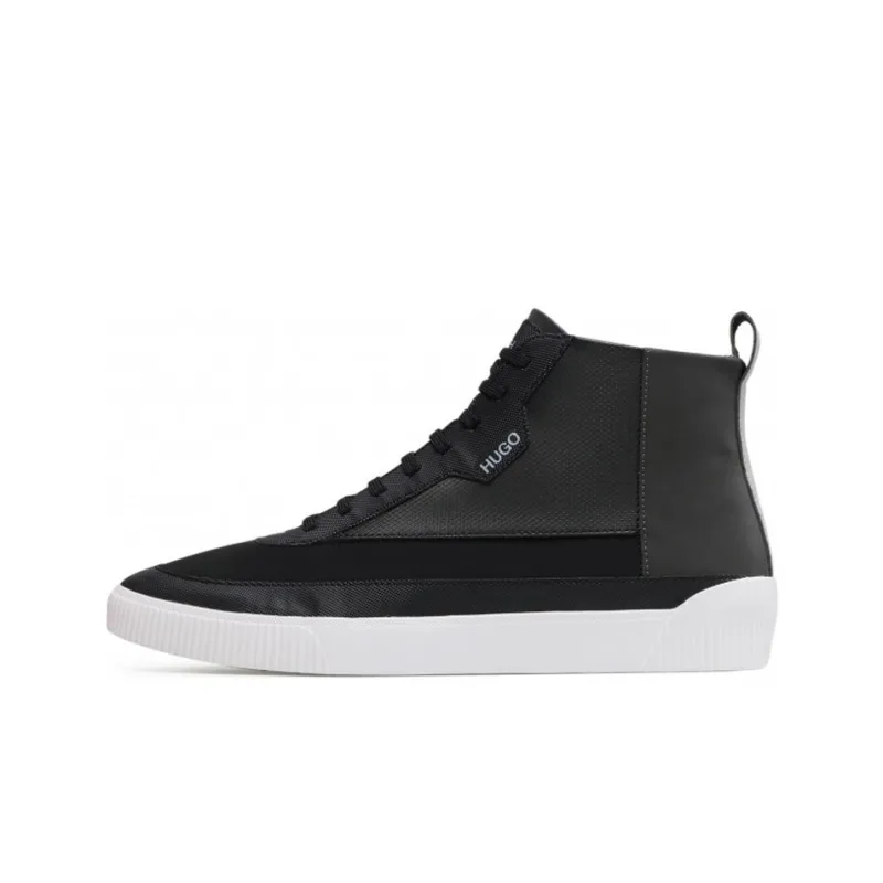 HUGO BOSS High-Top Stylish Skateboarding Shoes Men's Black-0