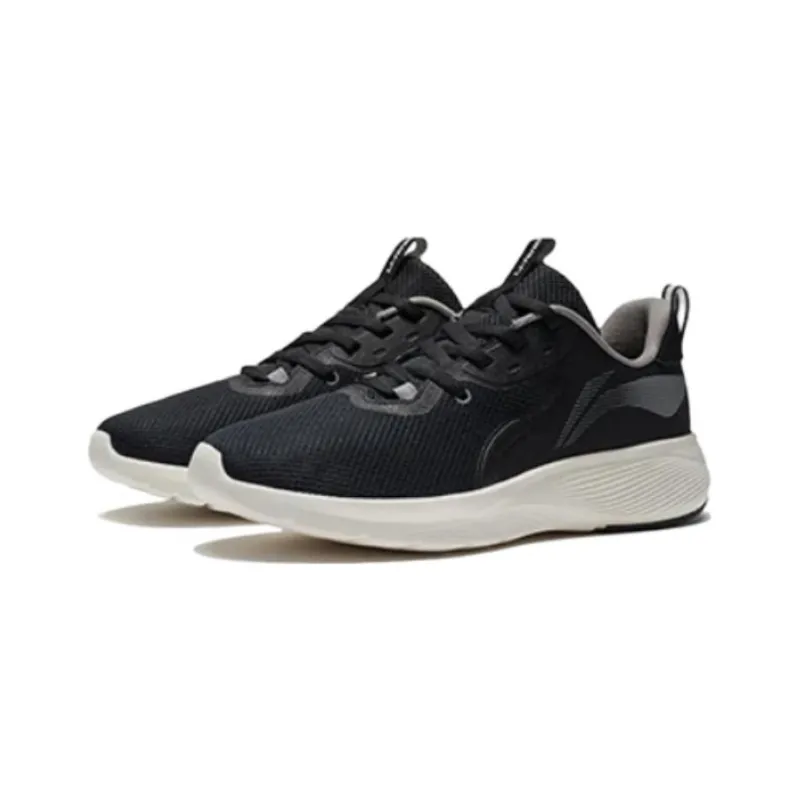 LiNing Wear Resistant Low Top Running Shoes Men's Black-2