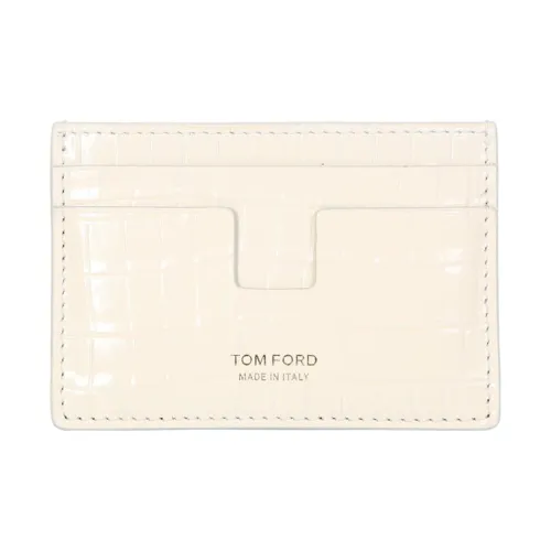 TOM FORD Leather Card Holder Men's White