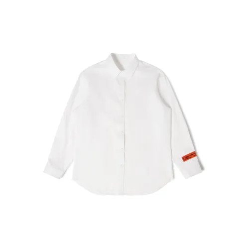 HERON PRESTON Open-back Cotton Shirt