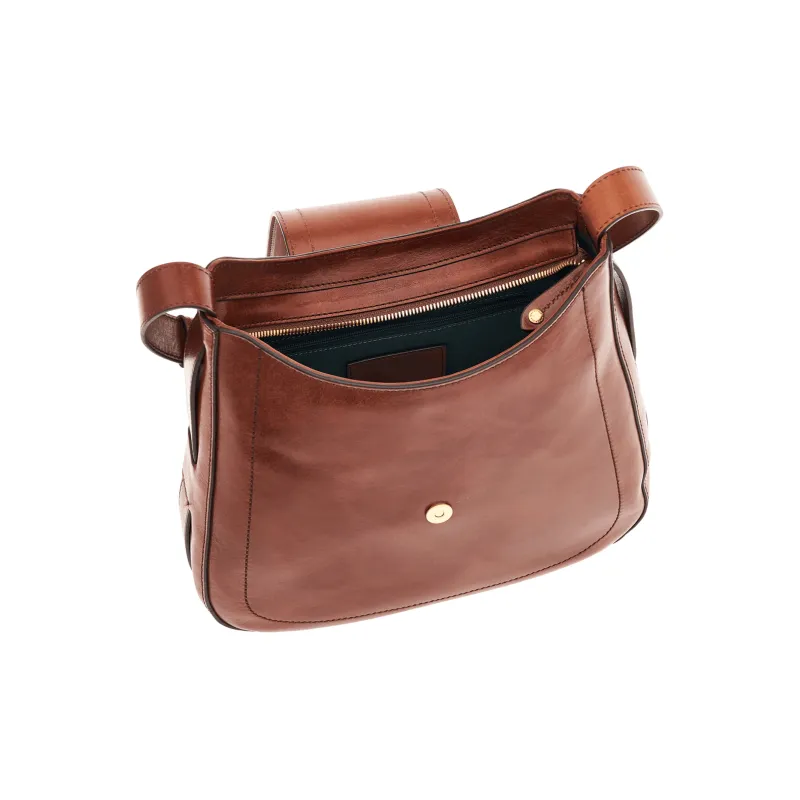THE BRIDGE Leather Handbag Shoulder Bag Women's Brown-2