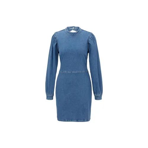 HUGO BOSS Long-Sleeved Dresses Women's Blue