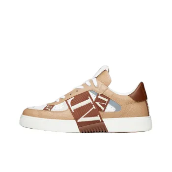 Valentino VL7N Low Top Stylish Skateboarding Shoes Men's Beige Brown