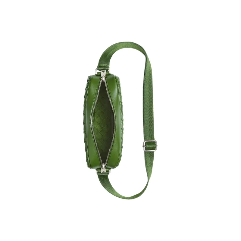 Bottega Veneta Intrecciato Leather Crossbody Avocado-2