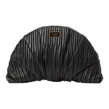 Kate Spade Patisserie Leather 3D Goat Horn Puffy Clutch Women's Black