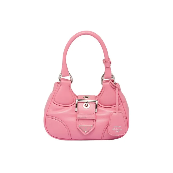 PRADA Moon Padded Nappa Leather Bag Geranium Pink-0