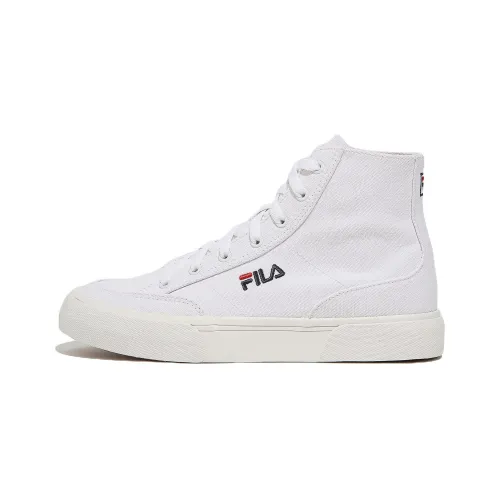 FILA Tarp Mid Skateboard Shoes Unisex High-Top White