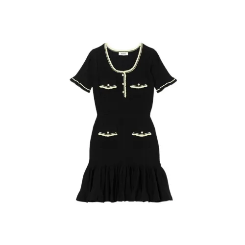 Sandro Short-Sleeved Dresses Women's Black