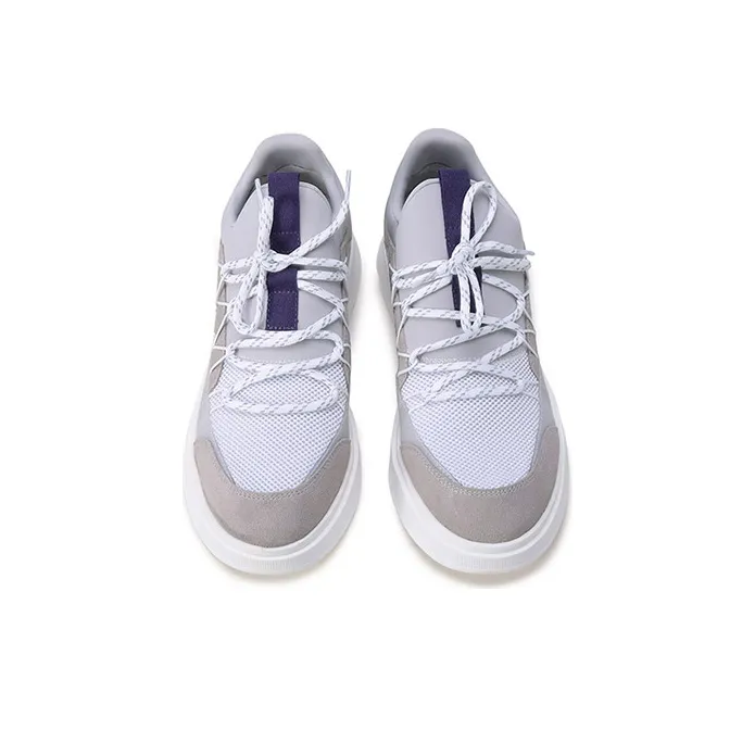 HUGO BOSS Stylish Skateboarding Shoes Men's White Light Gray-3