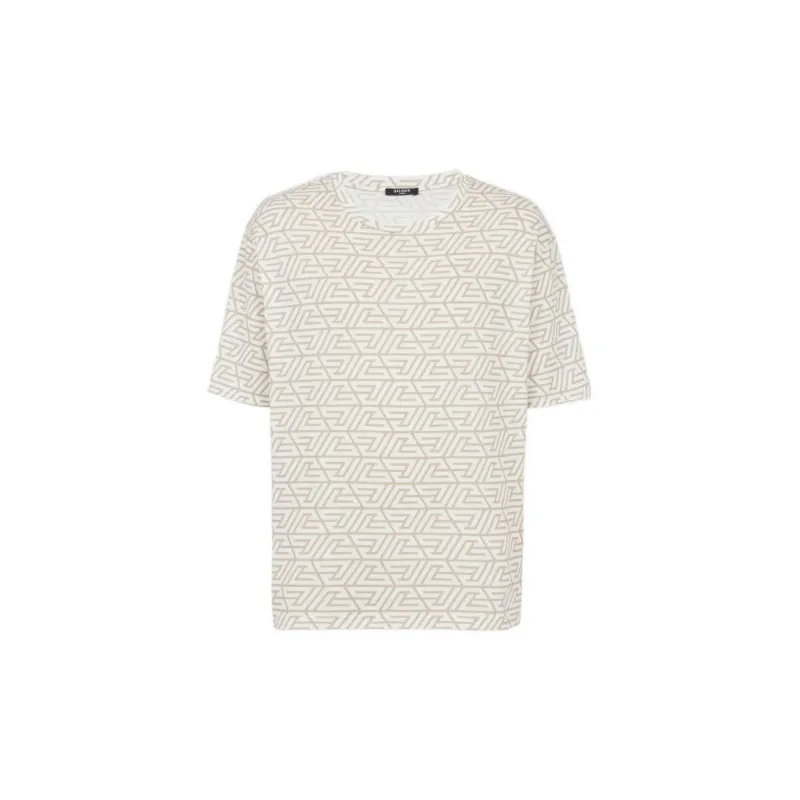 BALMAIN Pyramid Monogram Printed T Shirt-0