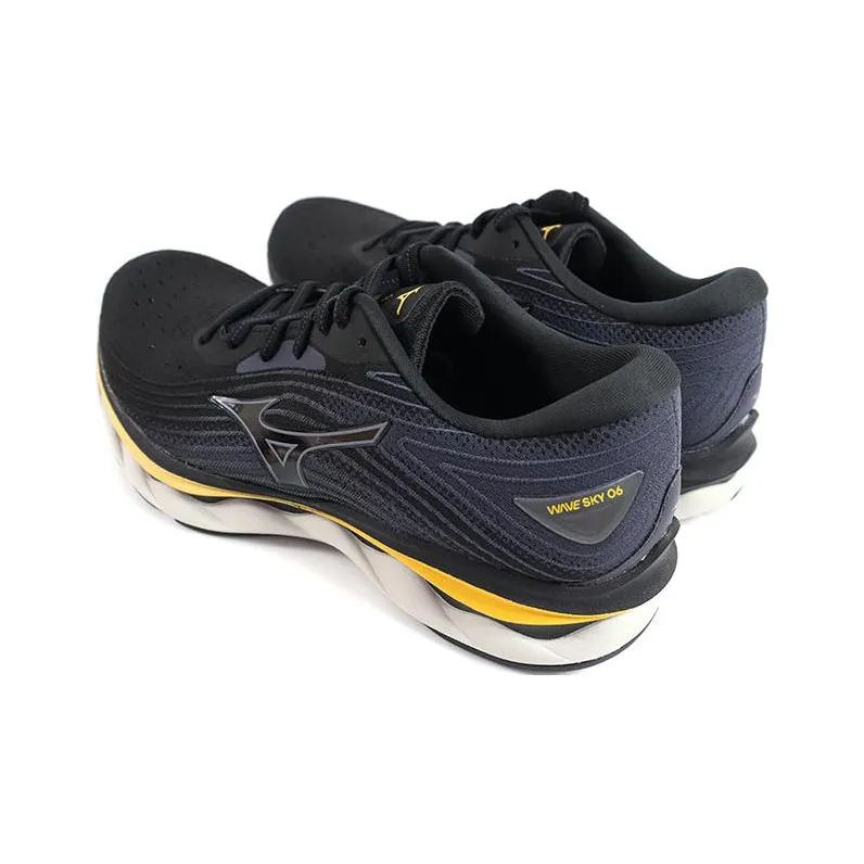 Mizuno Wave Sky 6 Super Wide 'Black Grey Yellow'-3