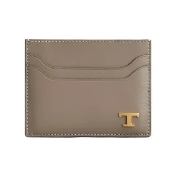 TOD'S Timeless Leather Card Holder Men's Gray