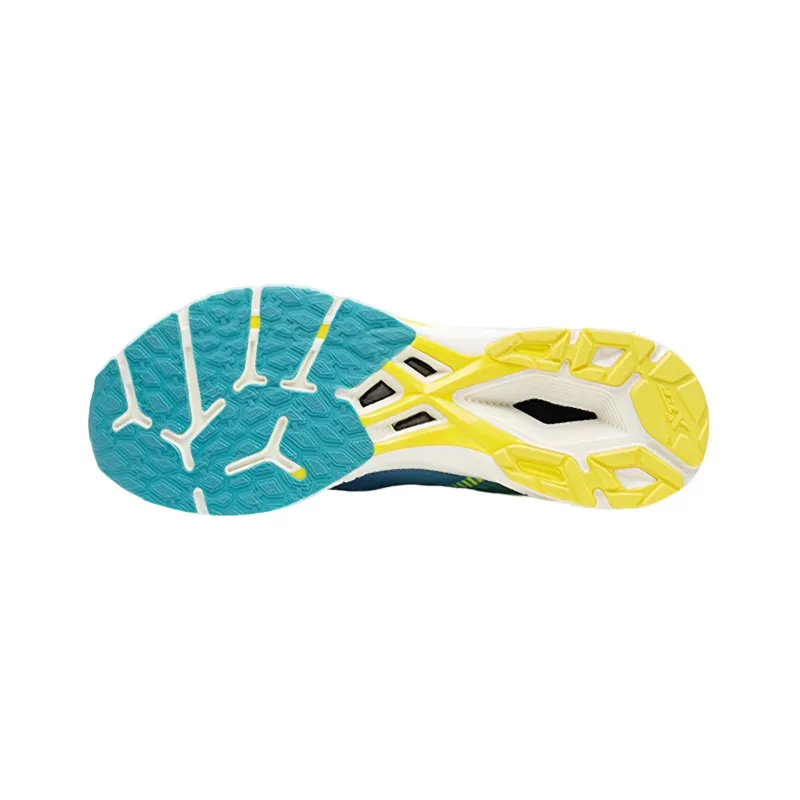 XTEP Cushioned Anti Slip Wear Resistant Breathable Lightweight Low Top Running Shoes Men's Blue Yellow-3